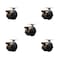 Service Caster 2'' Antique Metal Hood Twin Caster with Brake Nylon Wheels Top Plate, 5PK SCC-TP02S50D-NYS-WA-B-TP2-5 - alternate 1